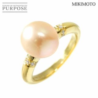 ミキモト(MIKIMOTO)のミキモト MIKIMOTO 11号 リング 淡水真珠 10.4mm ダイヤ K18 YG イエローゴールド 750 パール 指輪  VLP 90208600(リング(指輪))