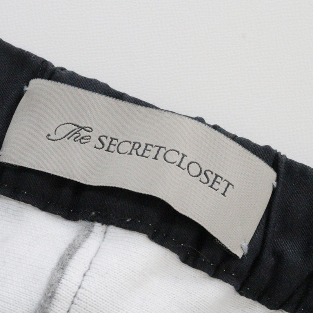 シークレットクローゼット The SECRET CLOSET フリンジ コットン ウール イージー スカート 1/グレー ボトムス 【2400013683555】 レディースのスカート(ひざ丈スカート)の商品写真