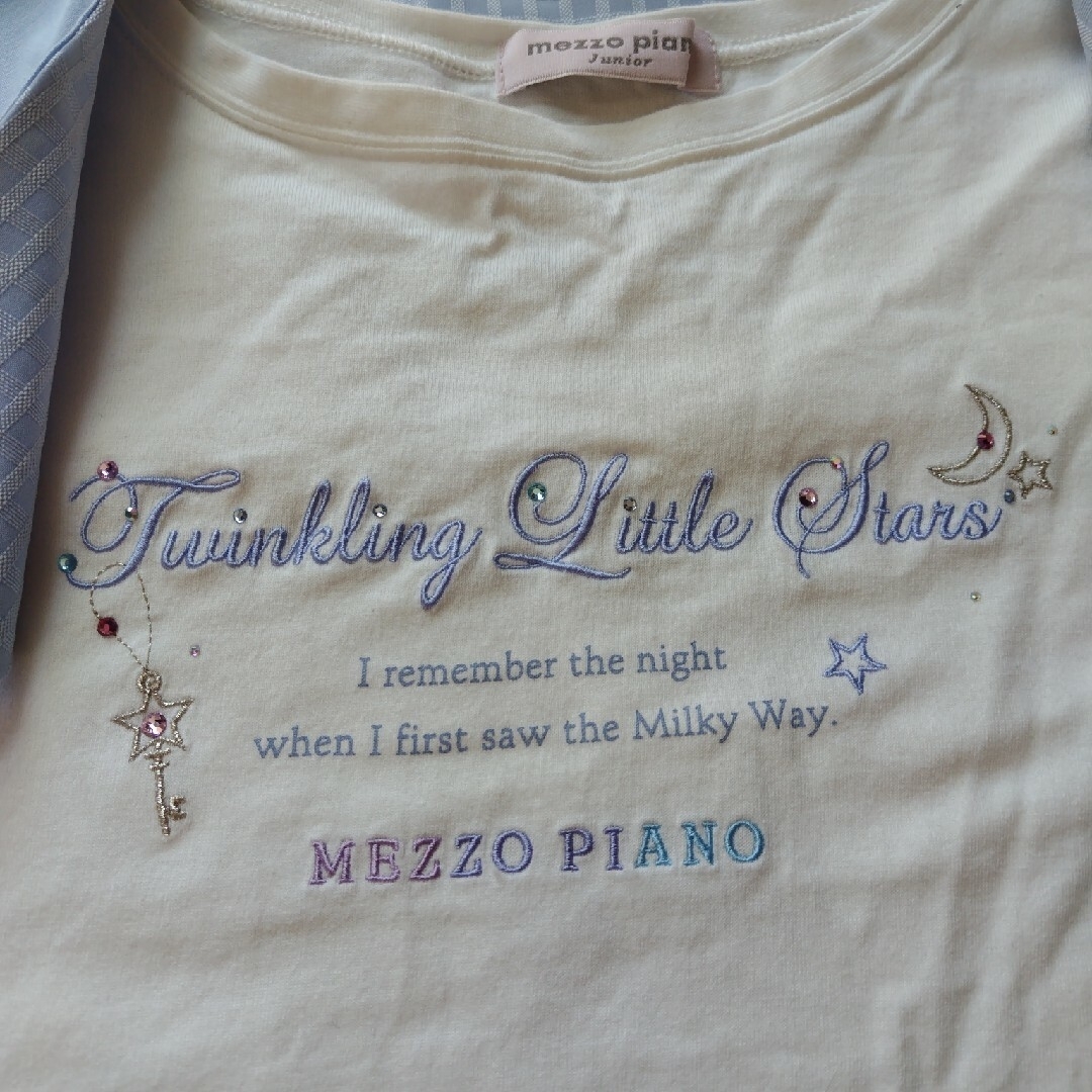 mezzo piano junior(メゾピアノジュニア)のメゾピアノジュニア Mezzo piano セーラー Tシャツ 試着のみ 160 キッズ/ベビー/マタニティのキッズ服女の子用(90cm~)(Tシャツ/カットソー)の商品写真