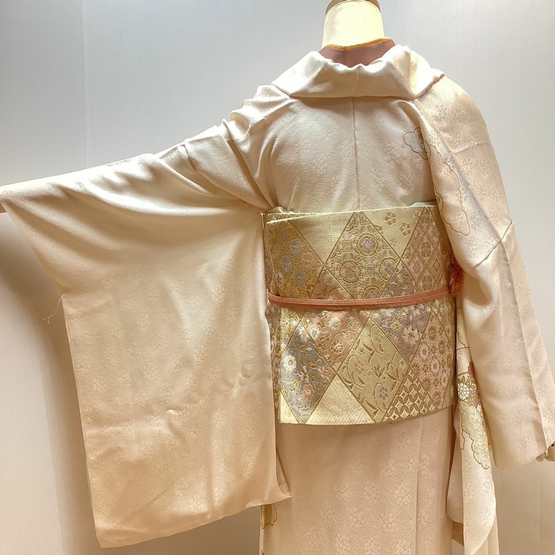 訪問着 お仕立て付き 正絹 京友禅 藤井寛謹製 薄ピンク色 ho287t 訪問着 お仕立て付き 正絹 京友禅 藤井寛謹製 薄ピンク色 ho287t