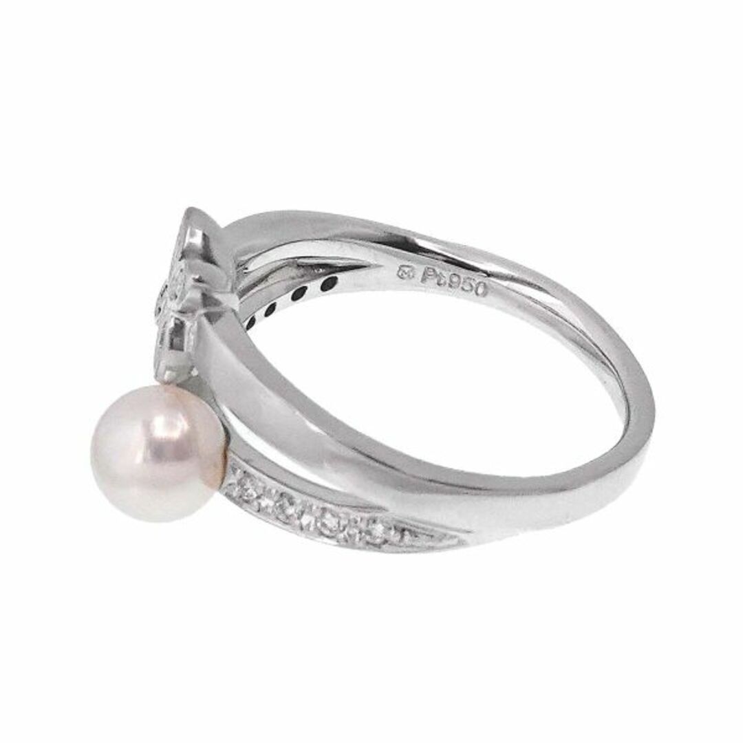 MIKIMOTO(ミキモト)のミキモト MIKIMOTO 11号 リング アコヤ真珠 5.5mm ダイヤ Pt プラチナ パール 指輪 VLP 90215623 レディースのアクセサリー(リング(指輪))の商品写真