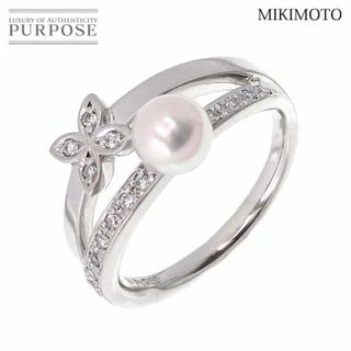 ミキモト(MIKIMOTO)のミキモト MIKIMOTO 11号 リング アコヤ真珠 5.5mm ダイヤ Pt プラチナ パール 指輪 VLP 90215623(リング(指輪))