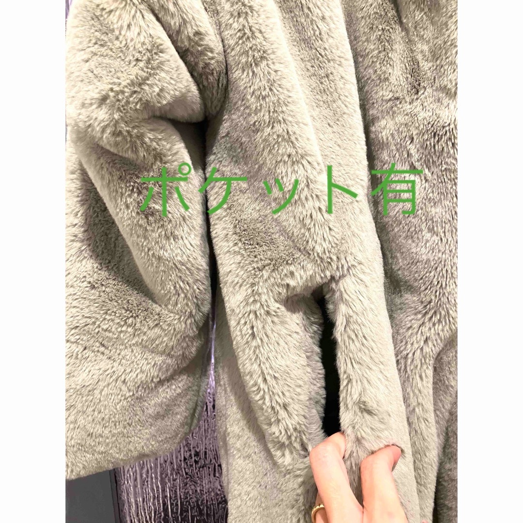 韓国系 フェイクファーコート グリーン Sサイズ 暖かいの通販 by 韓国系 フェイクファーコート グリーン Sサイズ 暖かいの通販 by