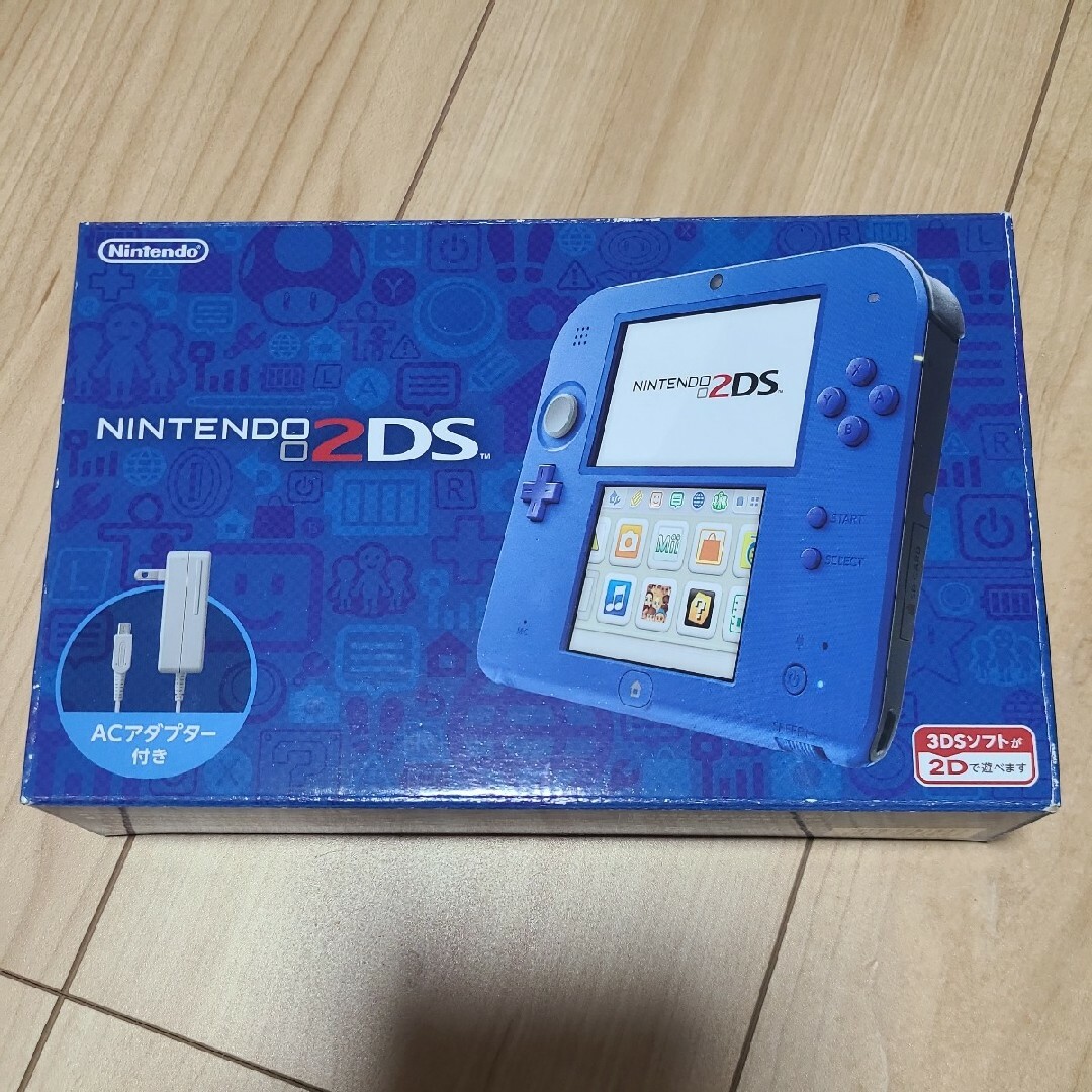 ニンテンドー2DS(ニンテンドー2DS)の【ほぼ未使用】ニンテンドー2DS ブルー エンタメ/ホビーのゲームソフト/ゲーム機本体(携帯用ゲーム機本体)の商品写真