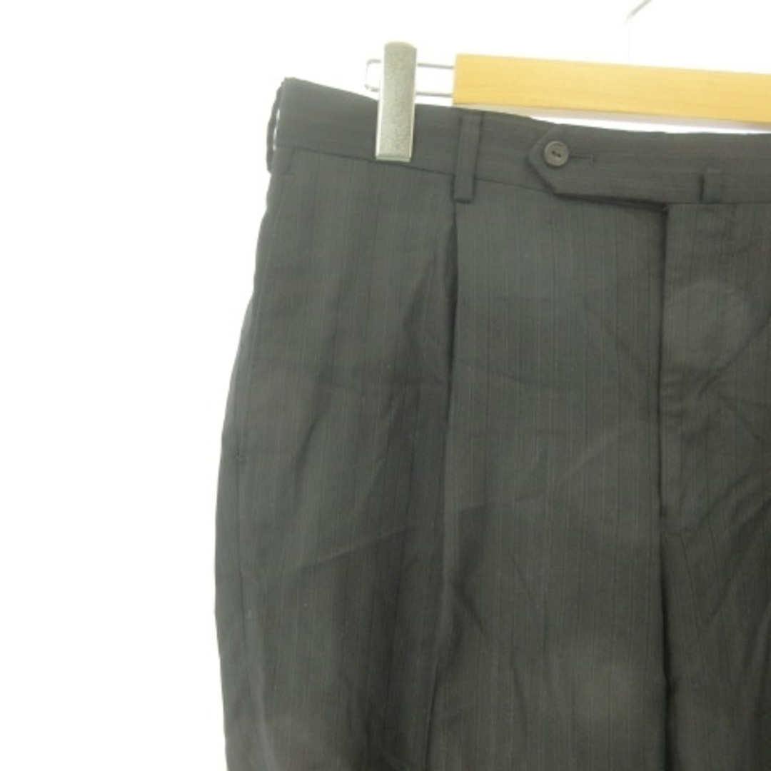 other(アザー)のウール シルク混 パンツ スラックス ストライプ 黒 ブラック 約XL メンズのパンツ(スラックス)の商品写真