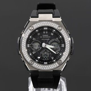 ジーショック(G-SHOCK)のG-SHOCK GST w300 2連CZダイヤ（キュービックジルコニア）カスタムベゼル 18K GOLD カスタムCZダイヤ（キュービックジルコニア）(腕時計(アナログ))