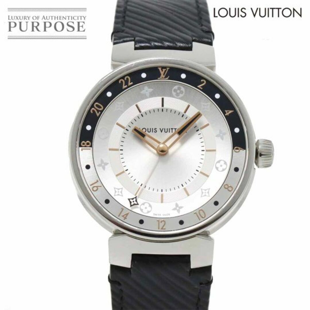 ルイ・ヴィトン LOUIS VUITTON タンブール ムーン デュアルタイム GM QA105 メンズ 腕時計 GMT シルバー 文字盤 クォーツ Tambour VLP 90221715型番ＱＡ１０５