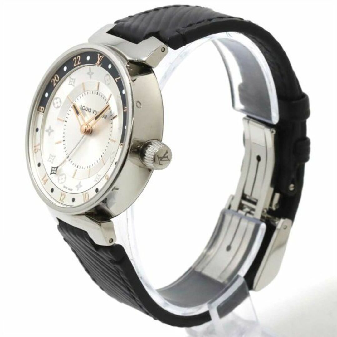 LOUIS VUITTON(ルイヴィトン)のルイ・ヴィトン LOUIS VUITTON タンブール ムーン デュアルタイム GM QA105 メンズ 腕時計 GMT シルバー 文字盤 クォーツ Tambour VLP 90221715 メンズの時計(腕時計(アナログ))の商品写真