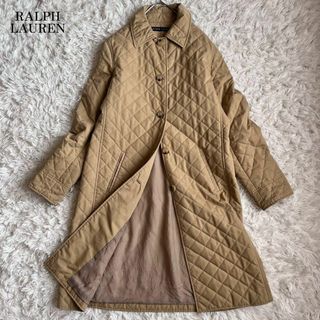 ラルフローレン(Ralph Lauren)のRALPH LAURENラルフローレン　キルティングロングコート　ベージュ(ダウンジャケット)