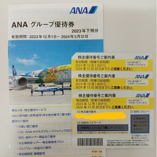 エーエヌエー(ゼンニッポンクウユ)(ANA(全日本空輸))のANA株式優待3枚＋パンフレット(航空券)