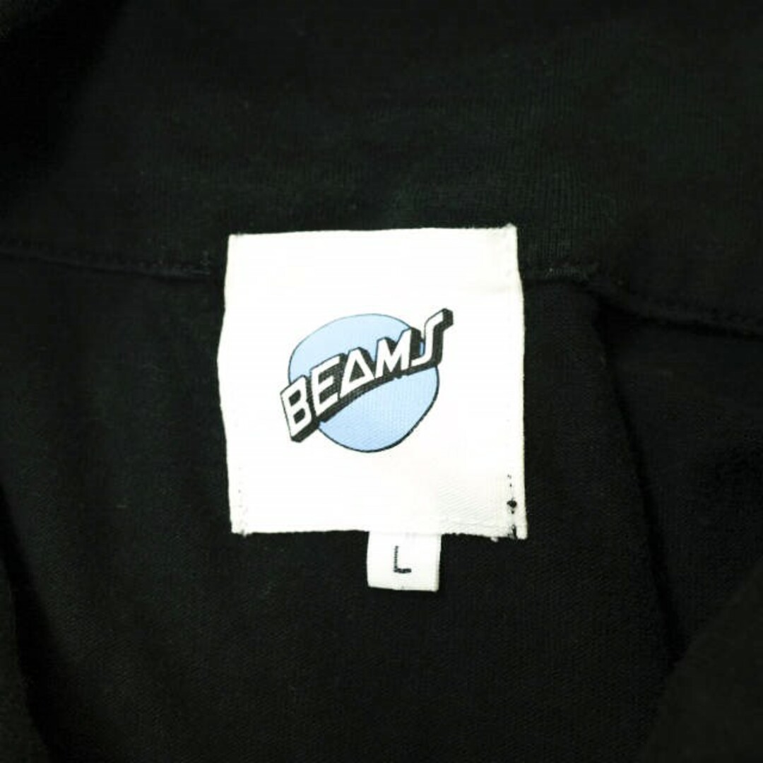 BEAMS(ビームス)のBEAMS ビームス 日本製 パネルボーダーポロシャツ L ブラック 半袖 トップス【中古】【BEAMS】 メンズのトップス(ポロシャツ)の商品写真