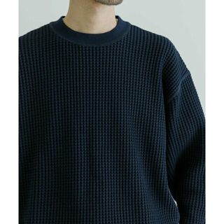 アーバンリサーチ(URBAN RESEARCH)の【NAVY】コントラストワッフルロングスリーブ(Tシャツ/カットソー(半袖/袖なし))