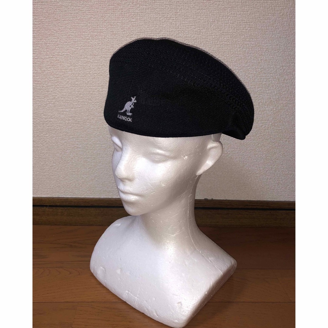 KANGOL(カンゴール)のS 美品 KANGOL ハンチングキャップ ブラック 黒 カンゴール ベレー帽 メンズの帽子(ハンチング/ベレー帽)の商品写真