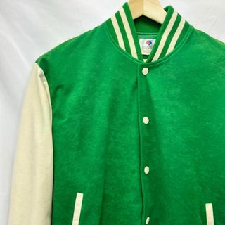 デサント(DESCENTE)のDESCENTE デサント ベロアスタジャン グリーン 緑 Lサイズ(スタジャン)