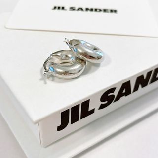 ジルサンダー(Jil Sander)のJIL SANDER ハンドメイド シルバー フープピアス(ピアス)