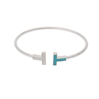 TIFFANY & Co. ティファニー ハート ブレスレット バングル SV925 シルバー アクセサリー 良品 M11865レディース