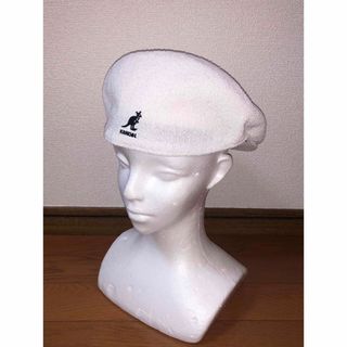 M 美品 KANGOL ハンチングキャップ ホワイト 白 カンゴール ベレー帽