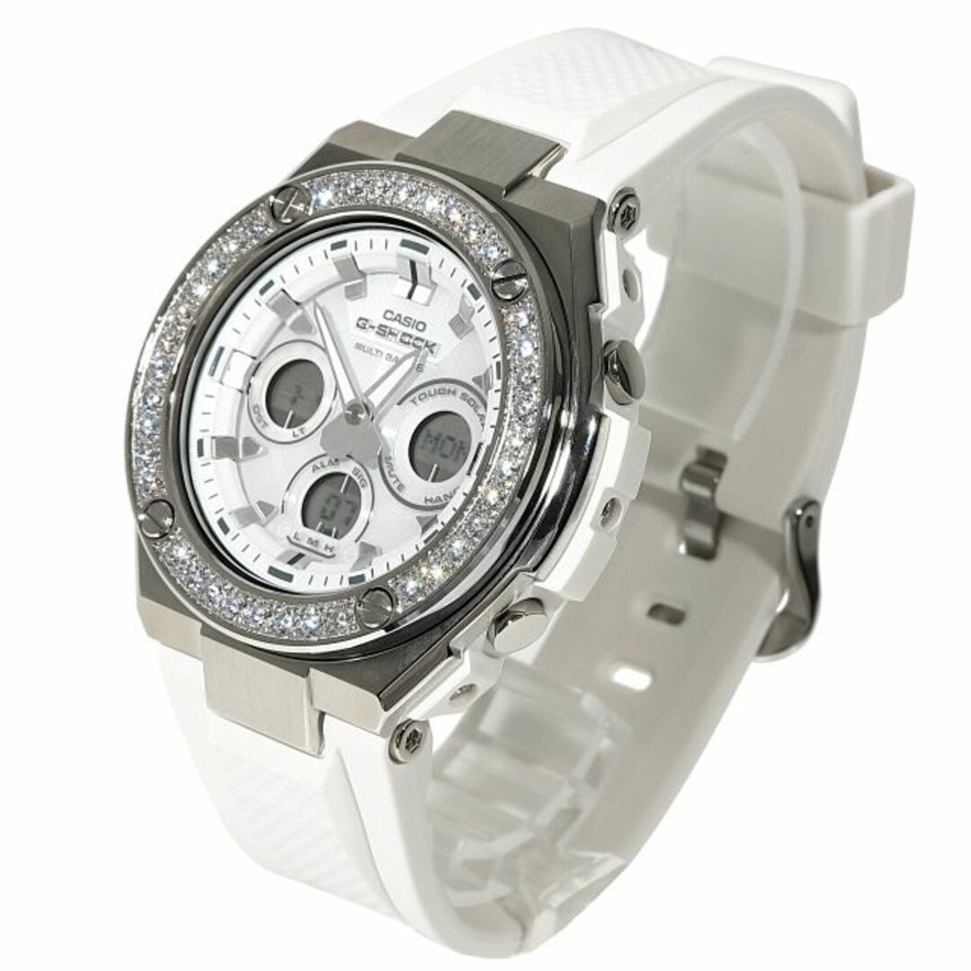 G-SHOCK(ジーショック)のG-SHOCK GST w310 ホワイト 大粒CZダイヤ Gスチール 白 メンズの時計(腕時計(アナログ))の商品写真