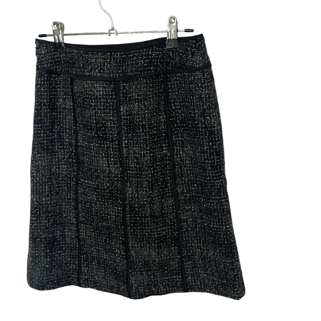 自由区(ジユウク)の自由区 ツイードスカート フレア 32（XS相当） ウール混 ダークグレー系 レディースのスカート(ひざ丈スカート)の商品写真