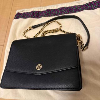 トリーバーチ(Tory Burch)の【美品】トリーバーチ　ショルダーバッグ　結婚式　パーティー　ブラック　ゴールド(ショルダーバッグ)