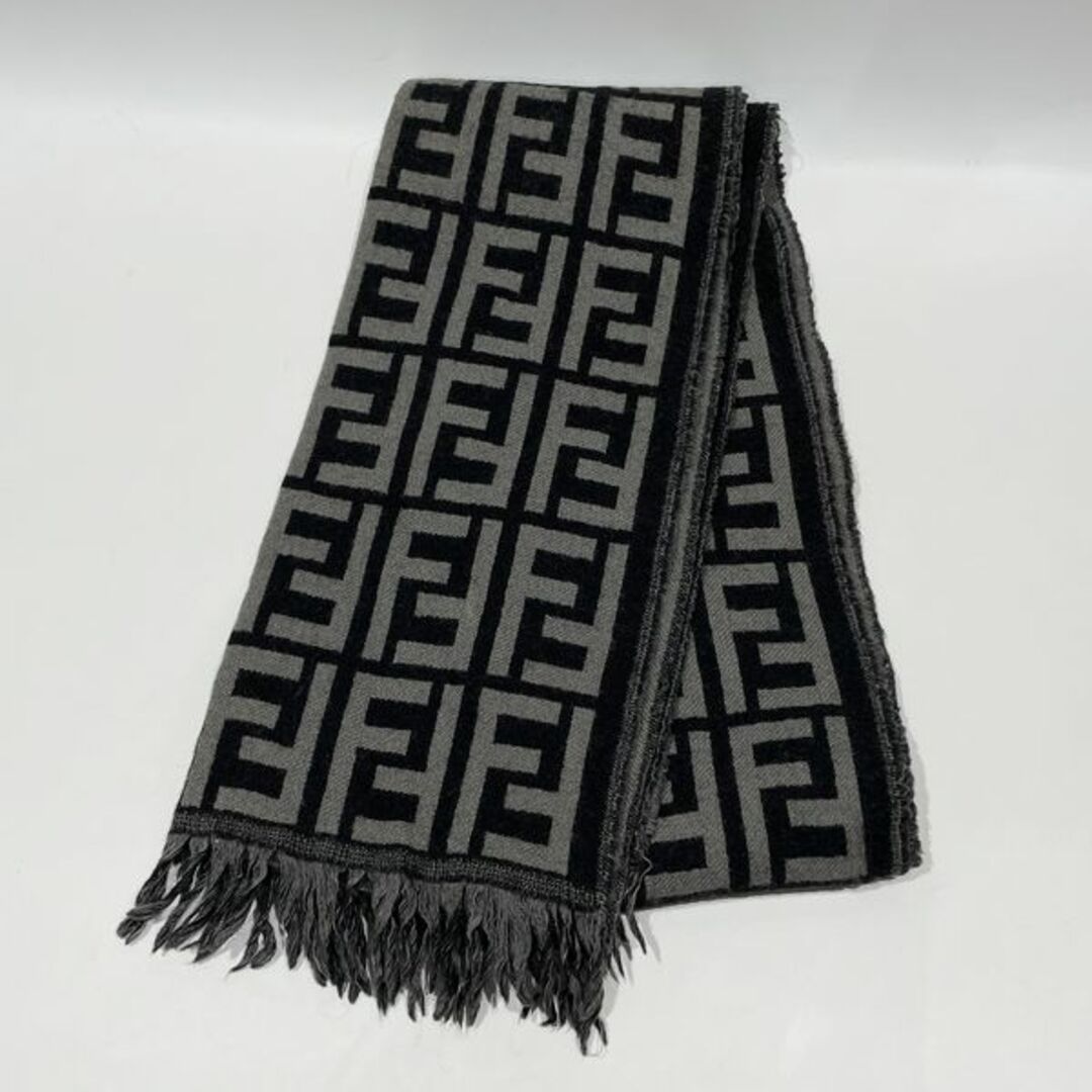 FENDI FFロゴ フリンジ マフラー ウール FENDI FFロゴ フリンジ マフラー ウール