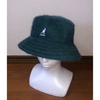 カンゴール(KANGOL)のL 美品 KANGOL ファーゴラ メトロハット ファー バケット グリーン 緑(ハット)