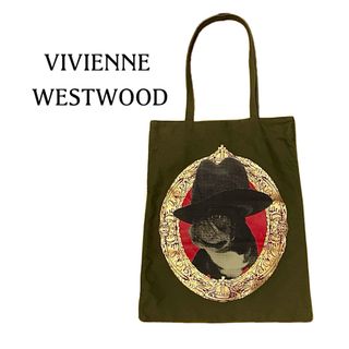 ヴィヴィアンウエストウッド(Vivienne Westwood)のヴィヴィアンウエストウッド【美品】《希少》額縁パグ プリント 大判 トートバッグ(トートバッグ)