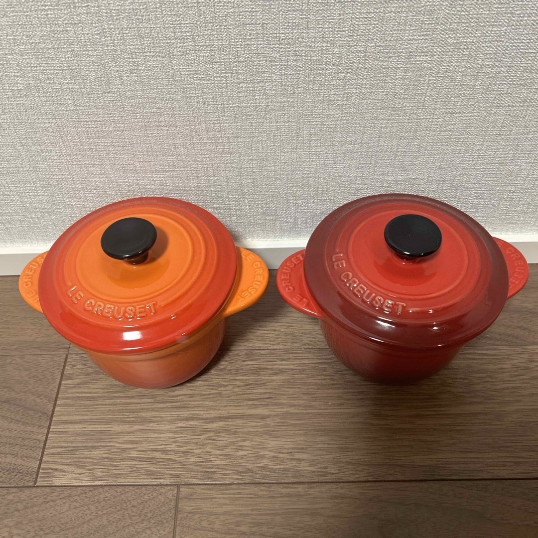 LE CREUSET(ルクルーゼ)の【値下げ】ルクルーゼ ココット 美品 2点セット インテリア/住まい/日用品のキッチン/食器(食器)の商品写真