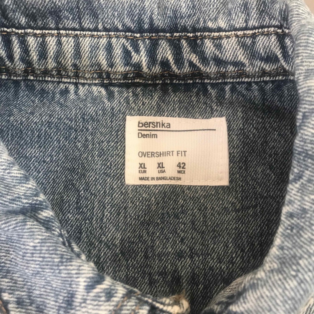 Bershka(ベルシュカ)のbershka ベルシュカ　ダメージデニム　オーバーシャツ　デニムジャケット メンズのジャケット/アウター(Gジャン/デニムジャケット)の商品写真