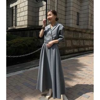 アメリヴィンテージ(Ameri VINTAGE)のSHORT TOP WITH SKIRT DRESS ⭐︎新品タグ付(ロングワンピース/マキシワンピース)