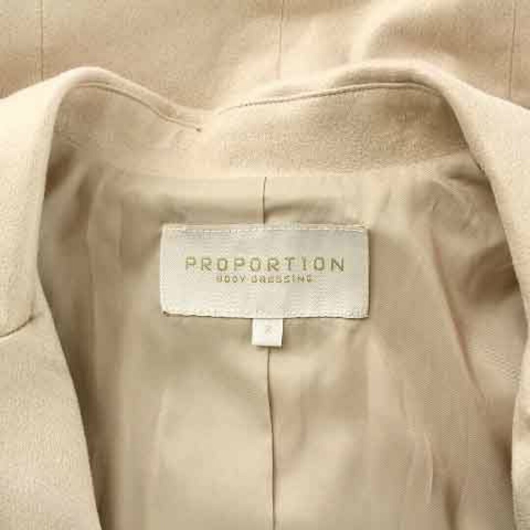 PROPORTION BODY DRESSING(プロポーションボディドレッシング)のプロポーション ボディドレッシング ライダースブルゾン 2 M アイボリー レディースのジャケット/アウター(ライダースジャケット)の商品写真