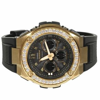 ジーショック(G-SHOCK)のG-SHOCK GST s100G Gスチール ラージサイズ ゴールド 大粒4mmCZダイヤ（キュービックジルコニア）カスタムベゼル カスタム(腕時計(アナログ))