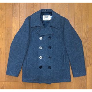 ショット(schott)の40 美品 Schott 753US Pコート タイト スリム ピーコート 灰色(ピーコート)