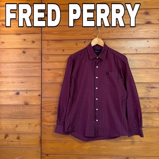 ストライプfred perry B.D Short Sleeve Shirt 黒