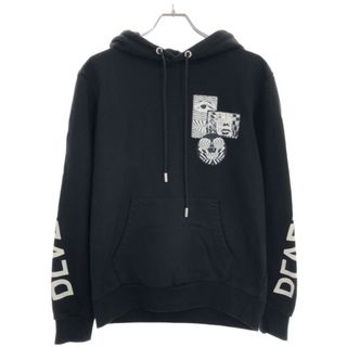 ディーゼル(DIESEL)のDIESEL ディーゼル S-GIRK-HOOD グラフィックパットスウェットパーカー ブラック S(パーカー)