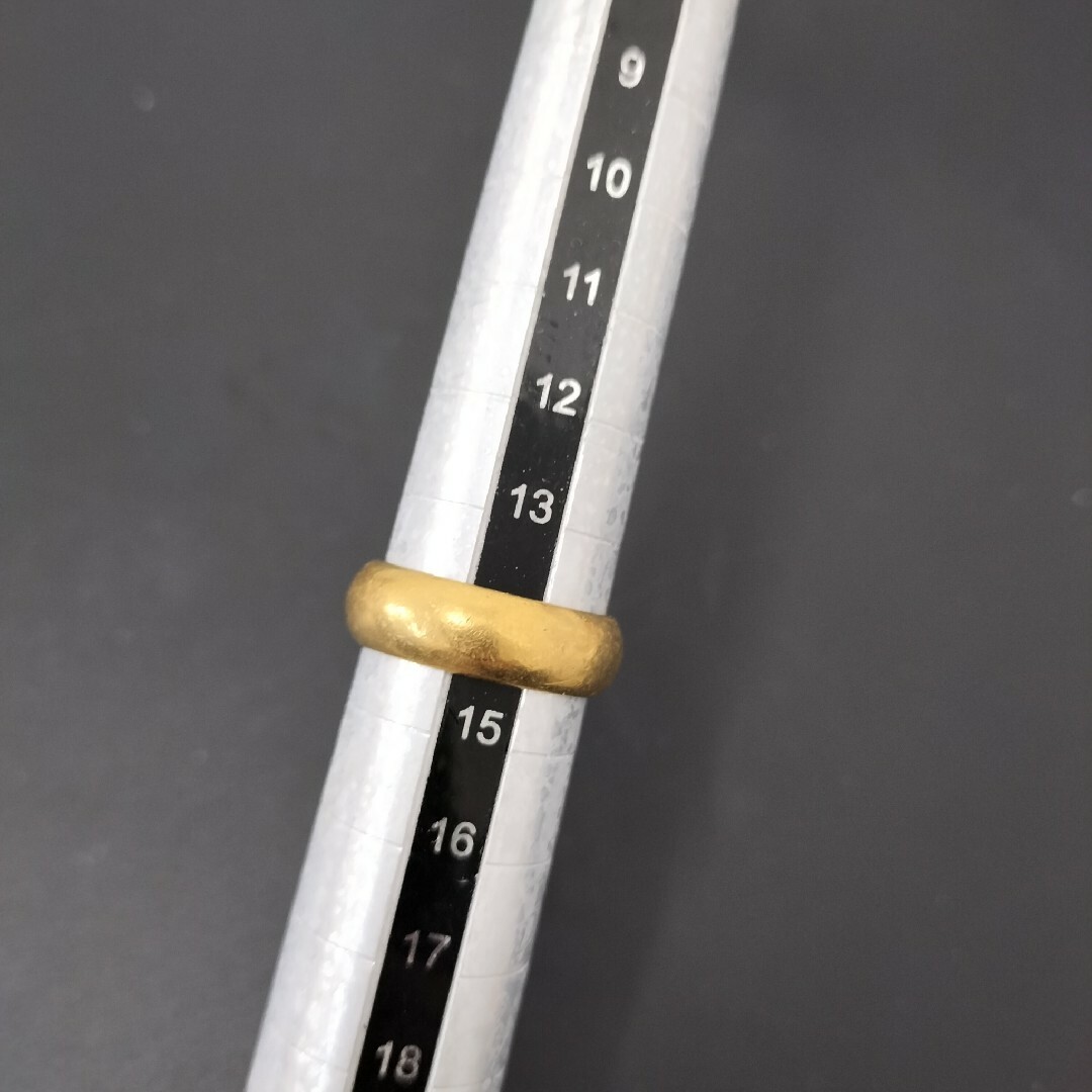 (C012507) K24 純金 リング 指輪 かまぼこ YG レディースのアクセサリー(リング(指輪))の商品写真