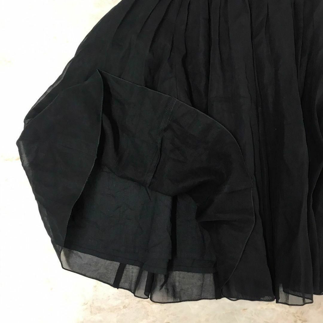 MACPHEE　マカフィー　コットン100%スカート　ブラックシースルー　36 レディースのスカート(ひざ丈スカート)の商品写真