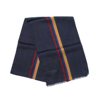 ポールスミス(Paul Smith)の【新品未使用】 Paul Smith ポールスミス メンズ ストール スカーフ ウール NAVY M1A454DAS22 【NAVY】(マフラー)