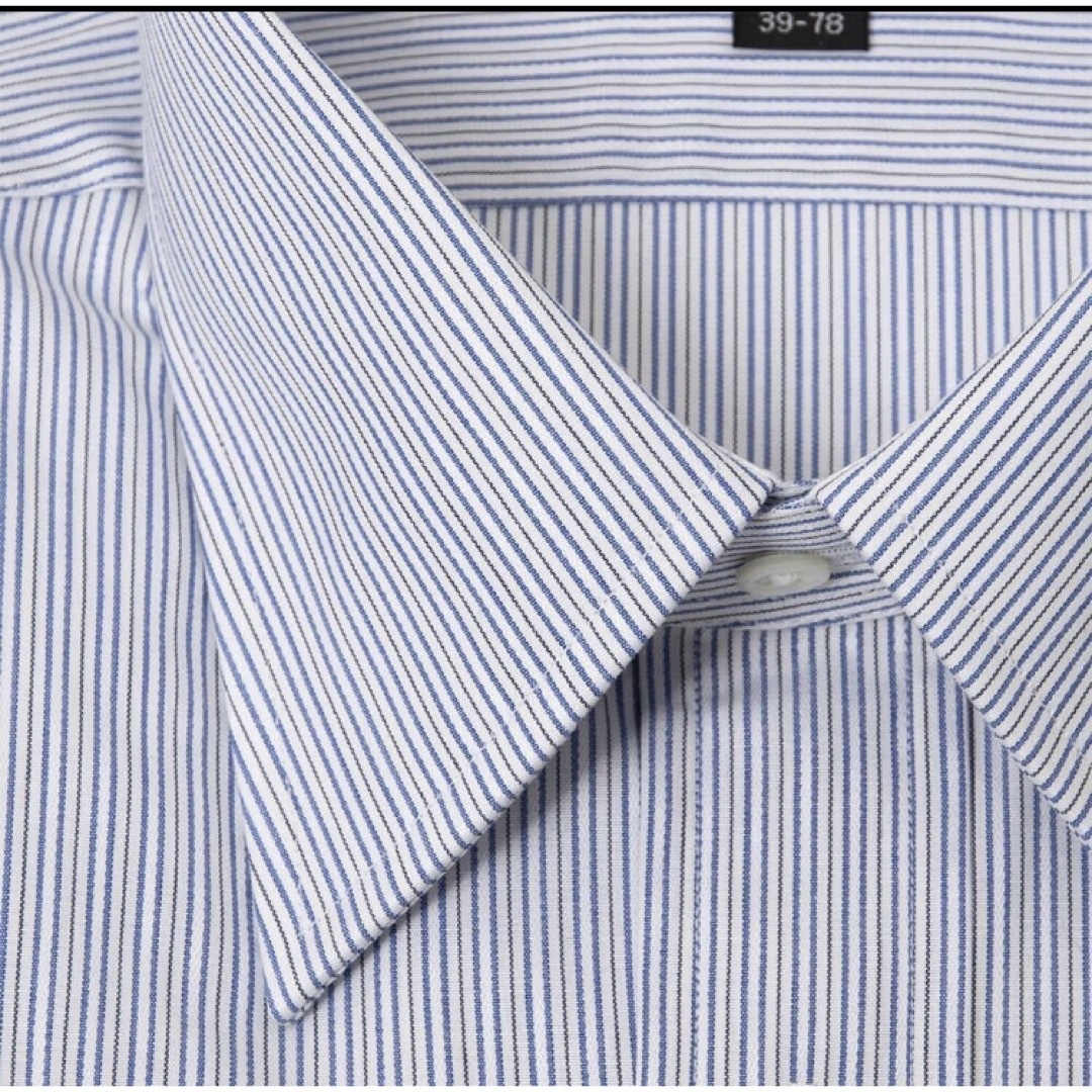 LANVIN COLLECTION(ランバンコレクション)のM573新品LANVIN 長袖ストライプワイシャツ 38-80￥16500日本製 メンズのトップス(シャツ)の商品写真