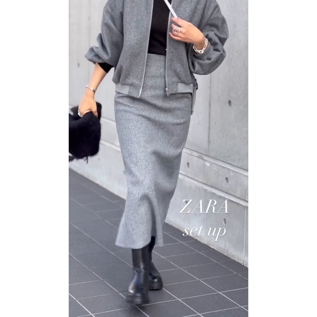 ZARA(ザラ)のZARA ソフトボンバージャケット　ブルゾン　drawer dolce PLST レディースのジャケット/アウター(ブルゾン)の商品写真