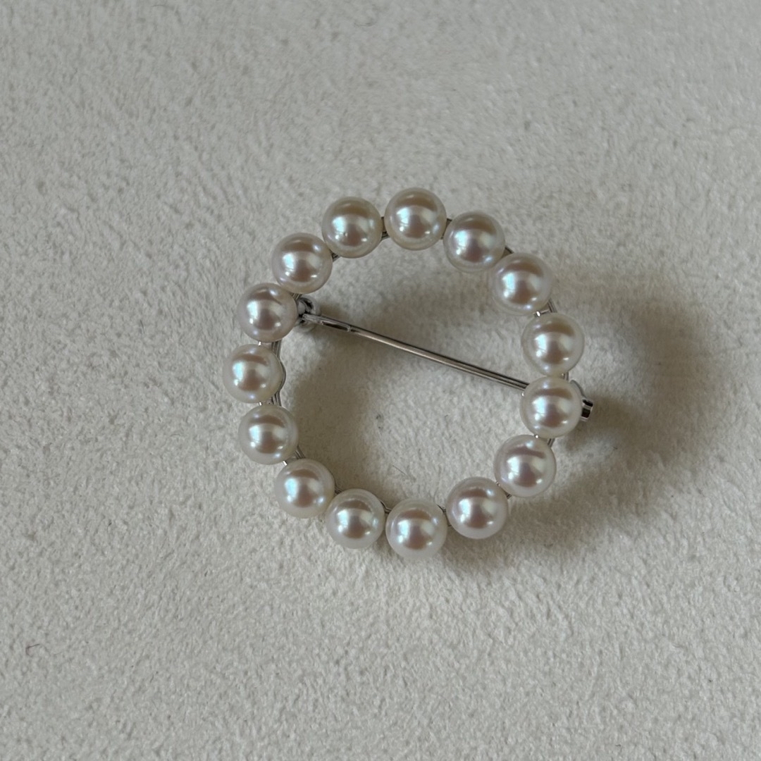 MIKIMOTO - 【美品】ミキモト サークルブローチ シルバー ベビー MIKIMOTO - 【美品】ミキモト サークルブローチ シルバー ベビー