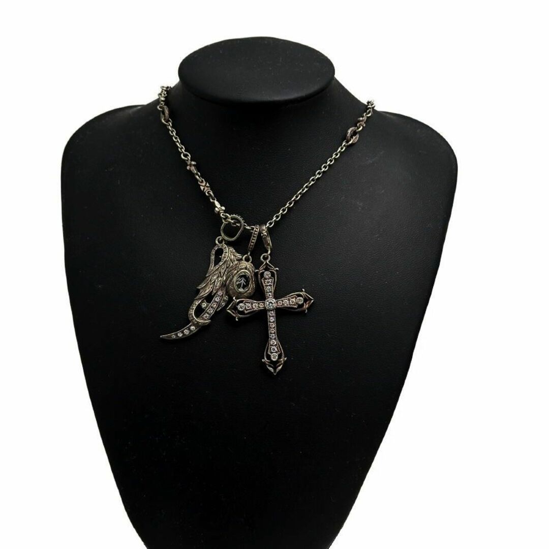 LARGE GOTHIC CROSS PENDANT Silver / Zirconia Pendant LARGE GOTHIC CROSS PENDANT Silver / Zirconia Pendant