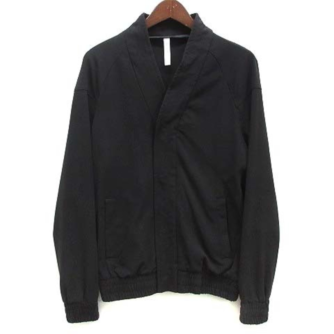 ザラマン カラーレス スイングトップ ブルゾン ストレッチ ブラック 黒 S メンズのジャケット/アウター(ブルゾン)の商品写真