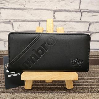 アンブロ(UMBRO)の★新品★ umbro アンブロ クールポケット ラウンドファスナー BK/BK(長財布)