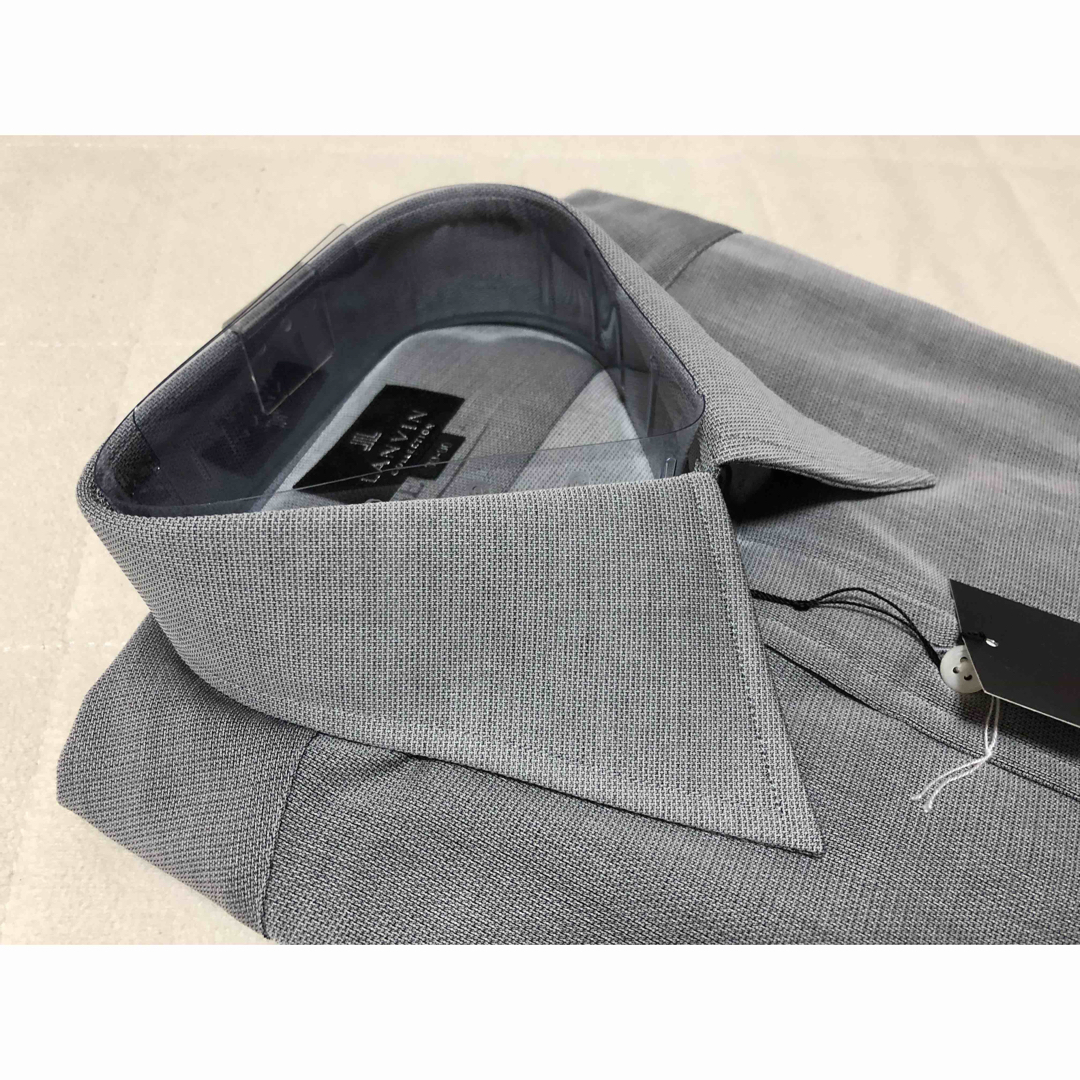 LANVIN COLLECTION(ランバンコレクション)のM574新品LANVIN 長袖ワイシャツ 39-80グレー￥16500日本製 メンズのトップス(シャツ)の商品写真