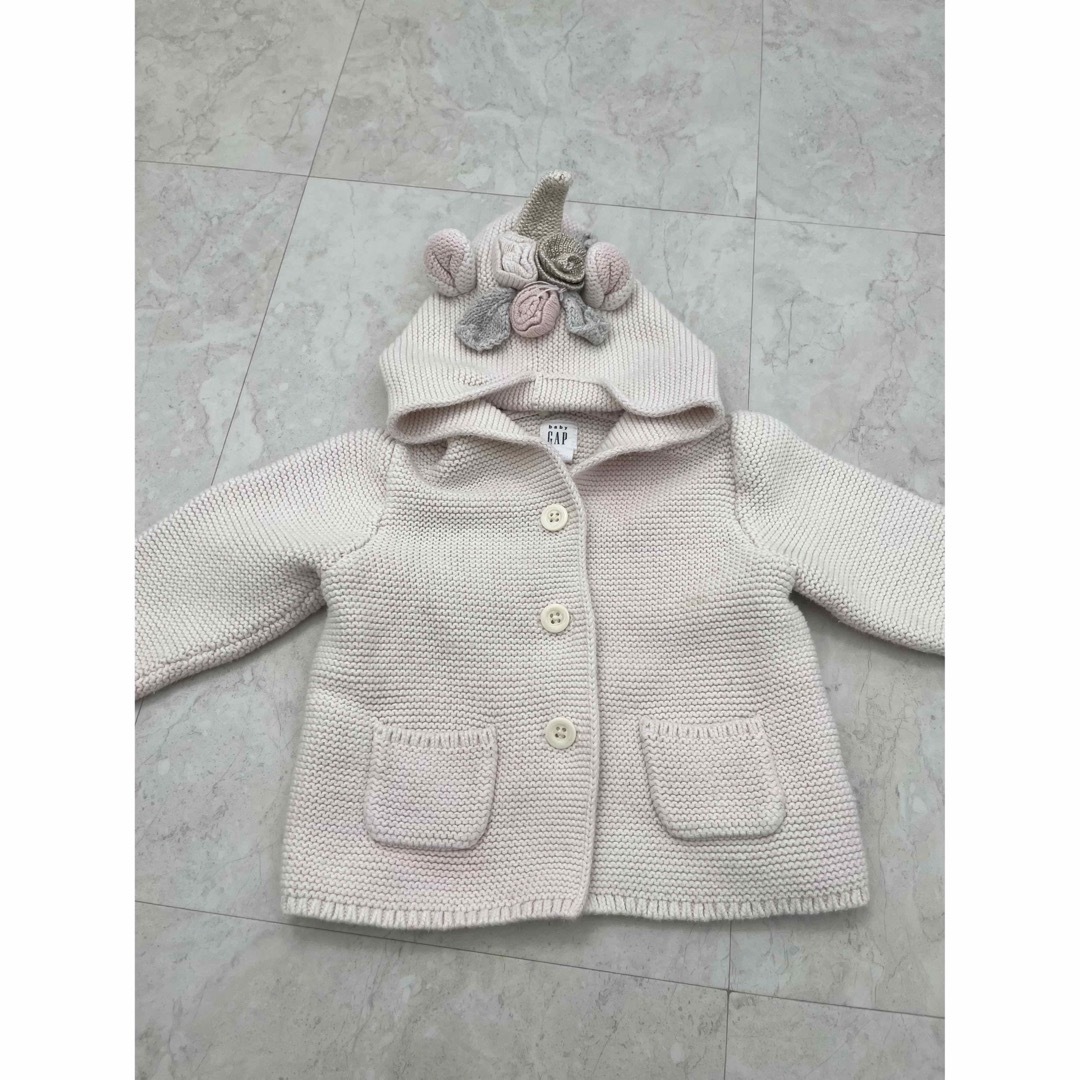 babyGAP(ベビーギャップ)のbaby gap ユニコーン　ニット　アウター キッズ/ベビー/マタニティのベビー服(~85cm)(カーディガン/ボレロ)の商品写真