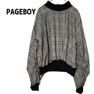 ページボーイ(PAGEBOY)のPAGEBOY ページボーイ グレンチェックリブプルオーバー(カットソー(長袖/七分))