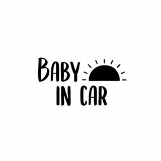 キッズインカー ベビーインカー ステッカー 太陽 サーフ　ボーホー BABY(車外アクセサリ)