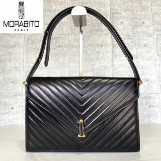 モラビト(MORABITO)の【MORABITO】モラビト キルティング ブラック レザー 肩掛けハンドバッグ(ハンドバッグ)