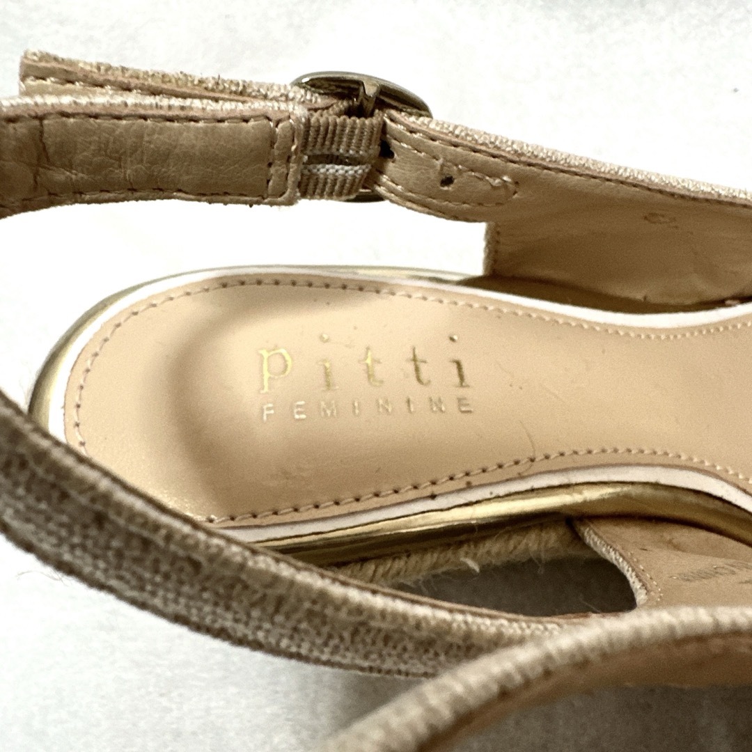 Pitti(ピッティ)のPitti/ピッティ/サンダル/リボン/ウェッジ/ジュートサンダル/22EE レディースの靴/シューズ(サンダル)の商品写真